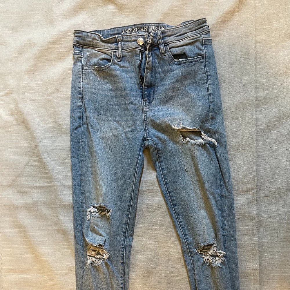 Distressed American Eagle Jeans